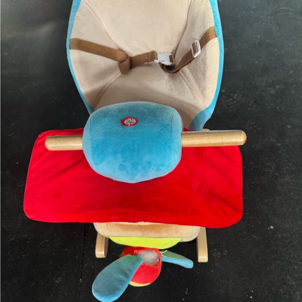 Colorful Rocking Toy with Red and Blue Accents